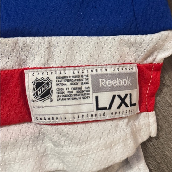 Reebok NHL New York Rangers hockey jersey youth large XL blue game #24 Callahan - Picture 2 of 6